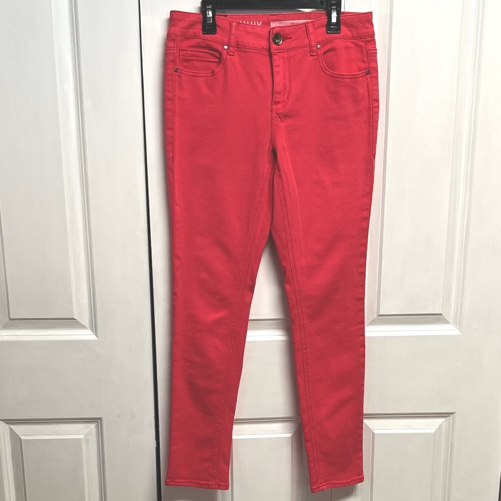 DKNYC Women's Skinny Jeans Faded Red SOHO Skinny Jeans Size 2
